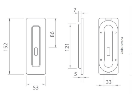 Obudowy do drzwi przesuwnych MP TI 4181 5S - BB (BS)