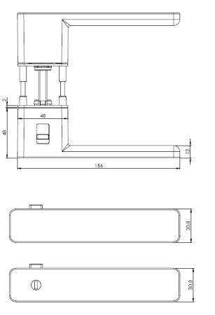 Okucia drzwiowe MP R8 ONE S2L (WS - Biały mat)