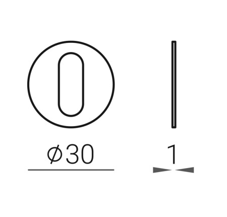 Rozeta drzwiowa MP VM - 1R (WS - biały mat)
