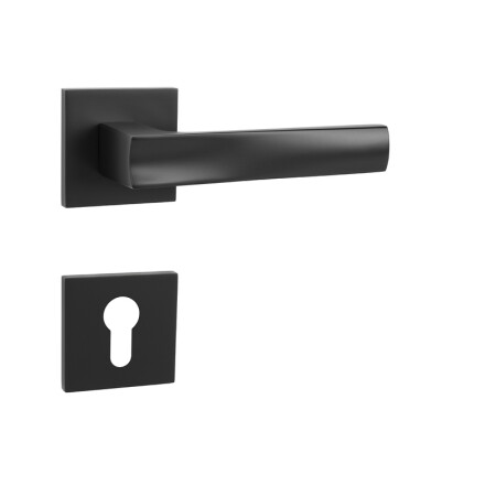 Okucia drzwiowe MP Holly HR SQ6 (NP - BS - Czarny mat)