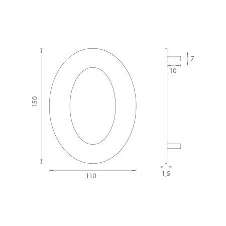 WYPRZEDAŻ Numer domu - 150 mm - 5