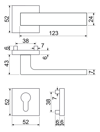 Okucia drzwiowe Richter RK.E36.MILANO (NIMAT)