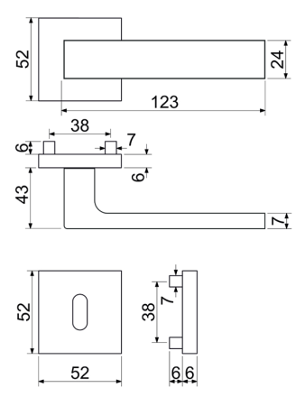 Okucia drzwiowe Richter RK.E36.MILANO (NIMAT)