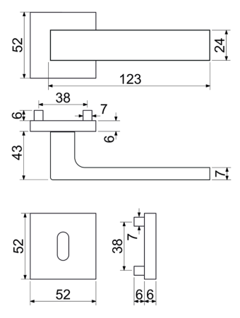 Okucia drzwiowe Richter RK.E36.MILANO (CE)