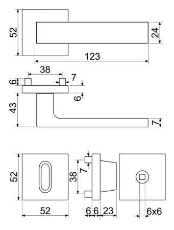 Okucia drzwiowe Richter RK.E36.MILANO (CE)