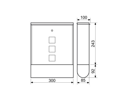 Skrzynka pocztowa RICHTER BK.210.HM (brązowa)
