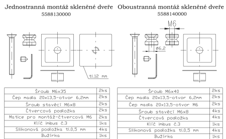 Klamka ROSTEX GAMA (czarna) - dwustronna