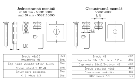 Klamka ROSTEX GAMA (czarna) - dwustronna