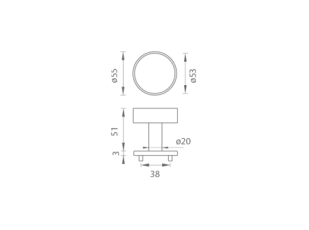 Okucia drzwiowe MP Ball - R 3SM (BS - Czarny mat)