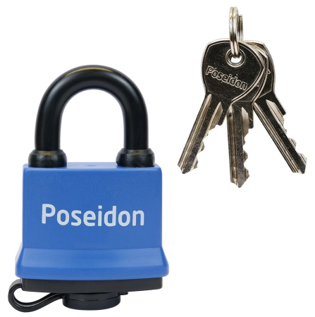 Kłódka stalowa wodoodporna z osłoną plastikową RCIHTER RV.POSEIDON.45