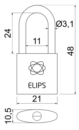 Kłódka RICHTER RV.ELIPS.20.PL.SU1