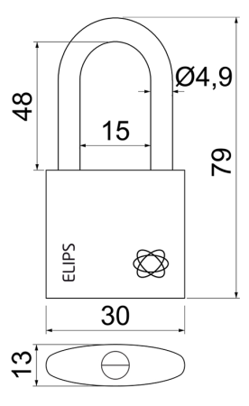 Kłódka RICHTER RV.ELIPS.30.PL.SU1