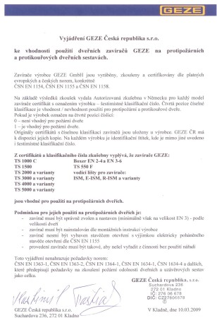 Samozamykacz z szyną przesuwną MP GZ - TS 3000 (biały) - z szyną przesuwną BG