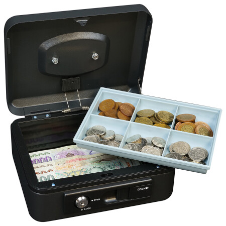 Kasa stalowa z dźwignią RICHTER LC.200 (czarny mat)