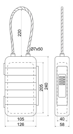 Mobilny wodoodporny sejf depozytowy (depozyt) KB.G13
