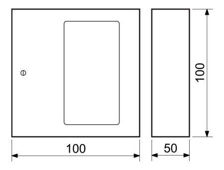 Ognioodporna szafka stalowa z szybą do wspólnego zamykania - SU RICHTER TS.1010.G.SU (czerwona)