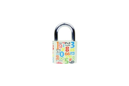 Klasyczny zamek żeliwny z kolorowym nadrukiem RICHTER RV.OVAL.38.JU4