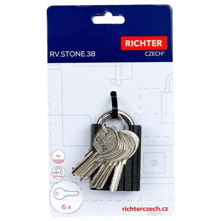 Kłódka stalowa z osłoną kabłąka RICHTER RV.STONE.38