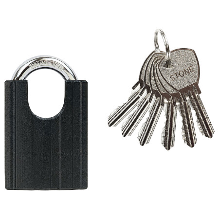 Kłódka stalowa z osłoną kabłąka RICHTER RV.STONE.50