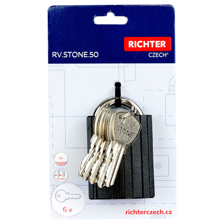 Kłódka stalowa z osłoną kabłąka RICHTER RV.STONE.50