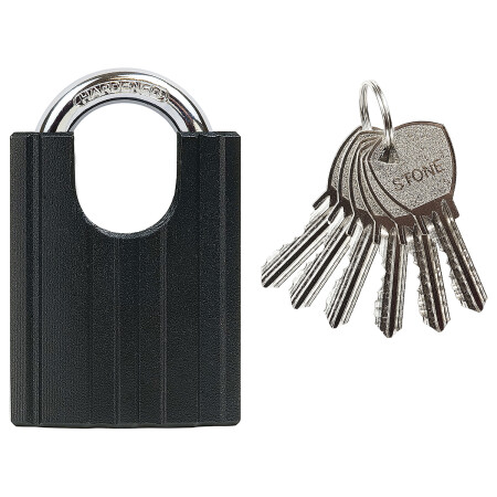 Kłódka stalowa z osłoną kabłąka RICHTER RV.STONE.63