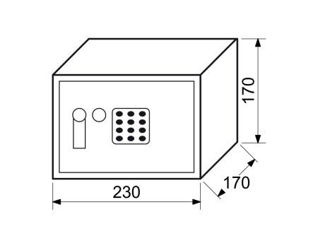 Sejf stalowy z zamkiem elektronicznym RICHTER RS.17.EDK