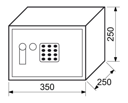 Sejf stalowy z zamkiem elektronicznym RICHTER RS.25R.EDK