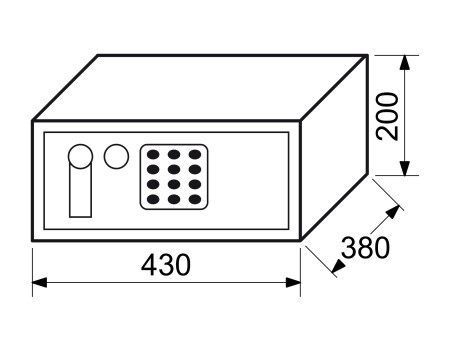 Sejf stalowy z zamkiem elektronicznym RICHTER RS.20.EDK.LAP