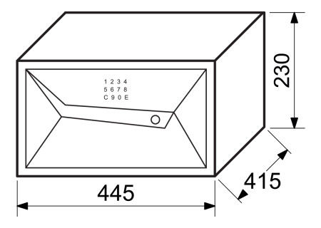 Sejf stalowy z zamkiem elektronicznym na kod numeryczny i odcisk palca RICHTER RS.23.DE.FIN