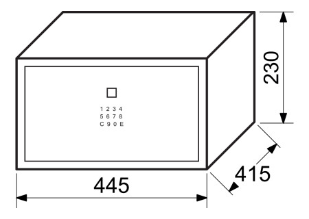 Sejf stalowy z zamkiem elektronicznym na kod numeryczny i odcisk palca RICHTER RS.23.LUX.FIN
