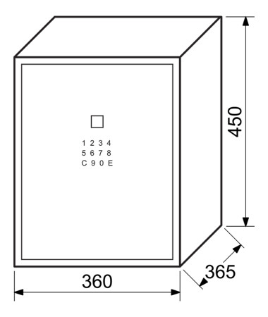 Sejf stalowy z zamkiem elektronicznym na kod numeryczny i odcisk palca RICHTER RS.45.LUX.FIN
