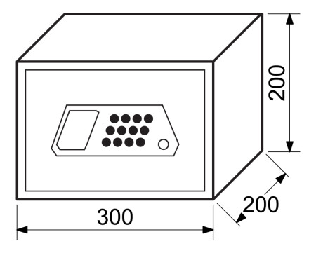 Sejf stalowy z elektronicznym zamkiem na odcisk palca RICHTER RS.20.GA.FIN