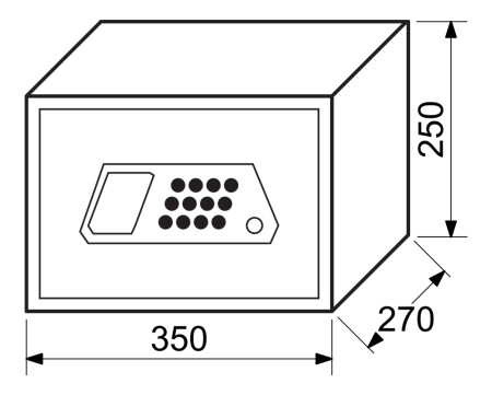 Sejf stalowy z elektronicznym zamkiem na odcisk palca RICHTER RS.25.GA.FIN
