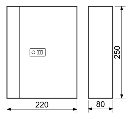 Stalowa szafka na klucze z zamkiem szyfrowym RICHTER TS.28.SED