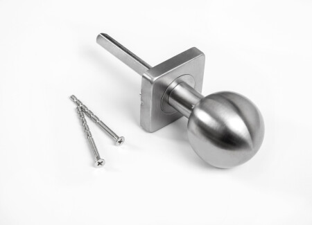 Gałka ROSTEX z rozetą kwadratową (stal nierdzewna matowa)