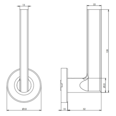 Okucia drzwiowe HOLAR MT 13 z kulką i rozetą (stal nierdzewna)