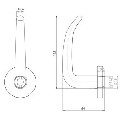 Okucia drzwiowe HOLAR MT 04 z rozetą okrągłą (stal nierdzewna)