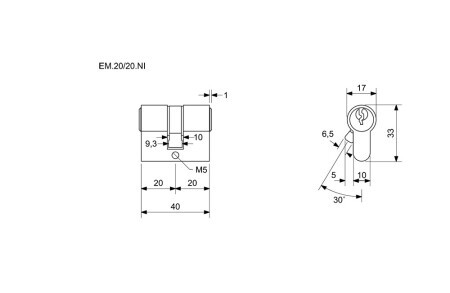 Wkładka budowlana cylindryczna Richter EURO MINUS RC1