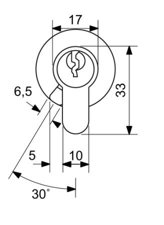 Wkładka zabezpieczająca RICHTER EURO SECURE R3 z cylindrycznym przyciskiem