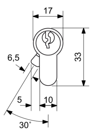 Cylinder zabezpieczający z otworem przelotowym RICHTER EURO SECURE R3