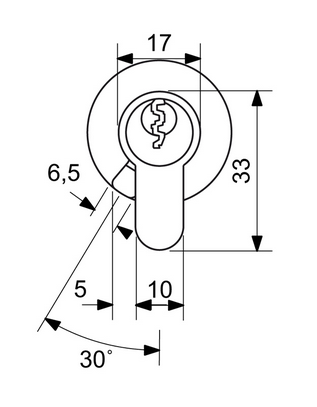 Wkładka cylindryczna do przycisku bezpieczeństwa RICHTER EURO SECURE R3