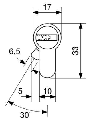 Cylinder zabezpieczający z przelotowym złączem RICHTER EURO XSTAR R4