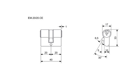 Wkładka budowlana cylindryczna Richter EURO MINUS RC1