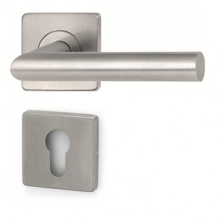 Okucia drzwiowe HOLAR MT 00 z rozetą kwadratową (stal nierdzewna)