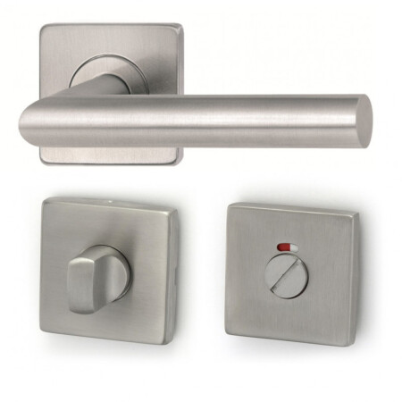 Okucia drzwiowe HOLAR MT 00 z rozetą kwadratową (stal nierdzewna)