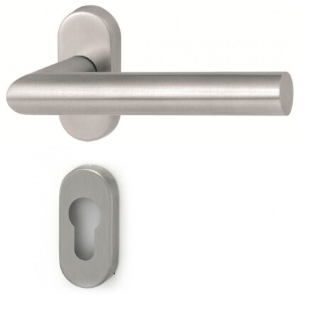 Okucia drzwiowe HOLAR MT 00 z rozetą owalną (stal nierdzewna)