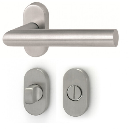 Okucia drzwiowe HOLAR MT 00 z rozetą owalną (stal nierdzewna)