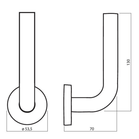 Okucia drzwiowe HOLAR MT 01 z rozetą owalną (stal nierdzewna)