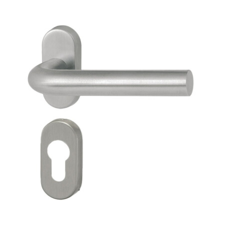 Okucia drzwiowe HOLAR MT 01 z rozetą owalną (stal nierdzewna)