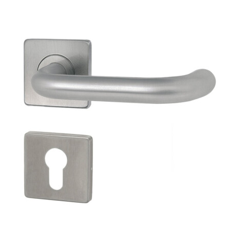 Okucia drzwiowe HOLAR MT 02 z rozetą kwadratową (stal nierdzewna)